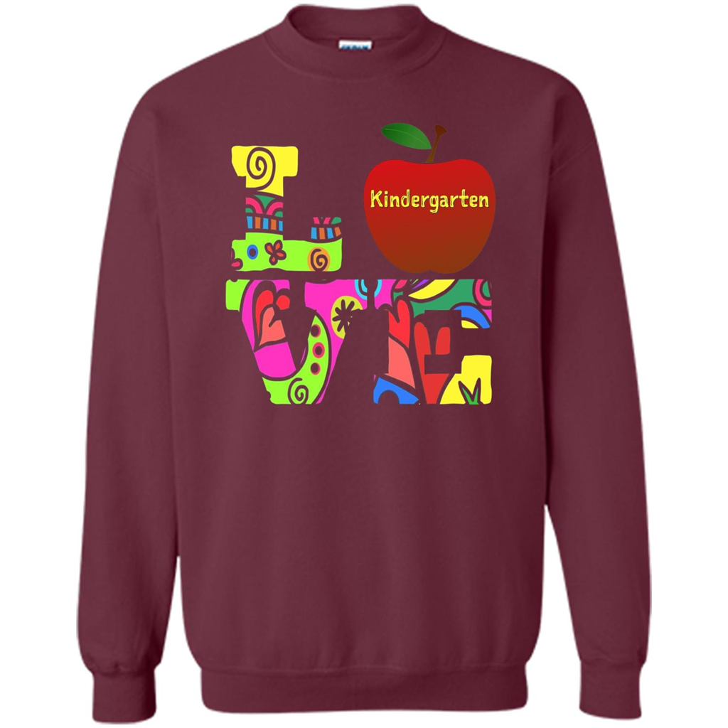 Kindergarten LOVE T-shirt School Day T-shirt Maroon
