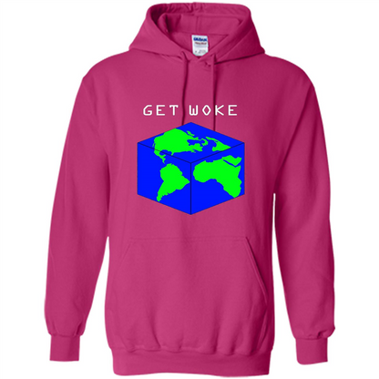 Flat Earther Get Woke T-shirt Earth Society T-shirt Heliconia