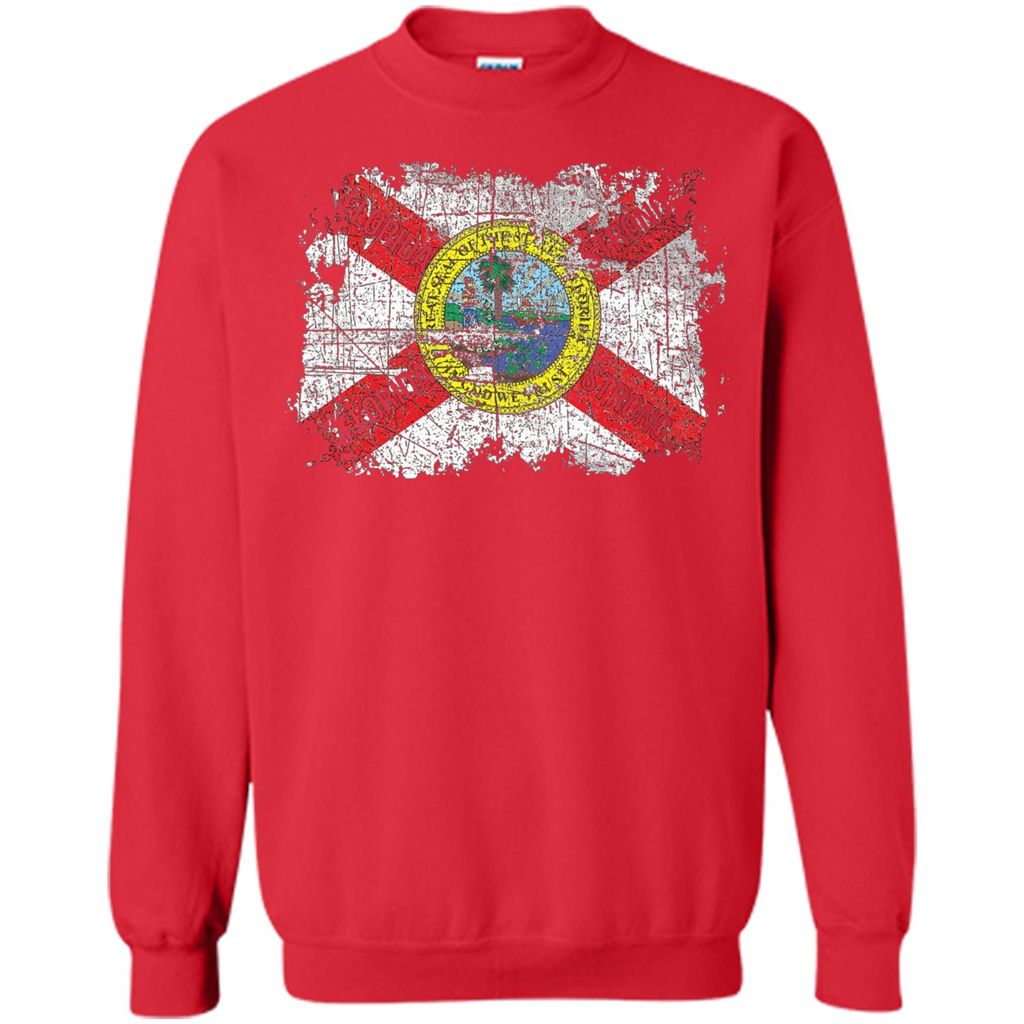 Florida Strong T-shirt Florida Distressed Flag T-Shirt Red