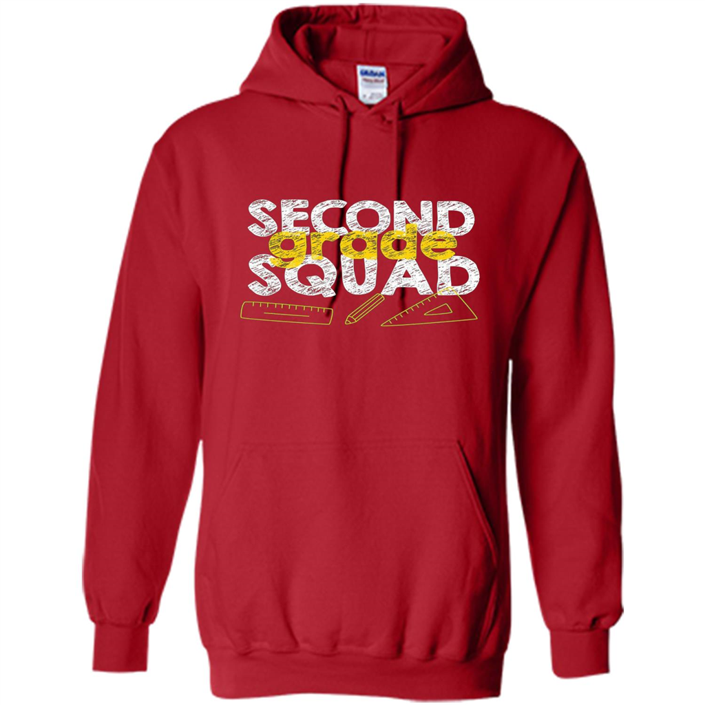 Second Grade Squad T-shirt Students Back To School T-shirt Red