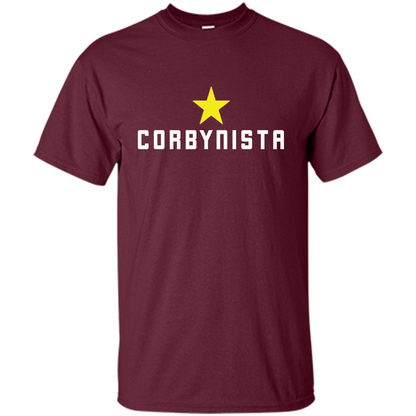 Corbyn T-shirt For Corbynista Labour Supporter Maroon