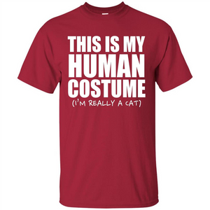 This Is My Human Costume I'm Really A Cat Halloween T-Shirt