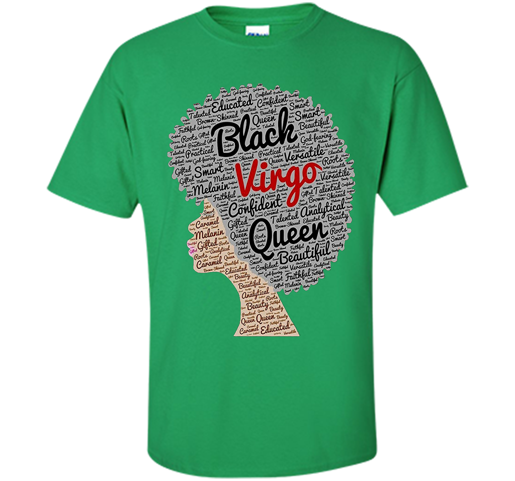 Virgo T-Shirt Black Women T-shirt Irish Green
