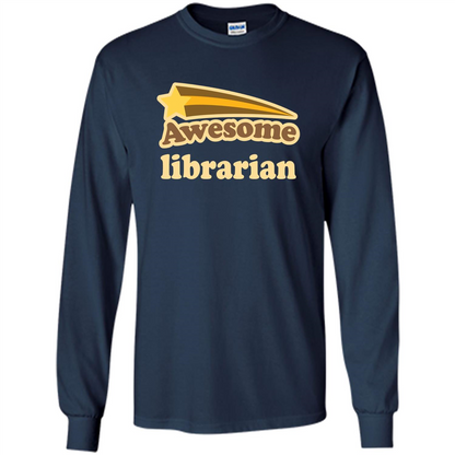 Awesome Librarian T-shirt Navy