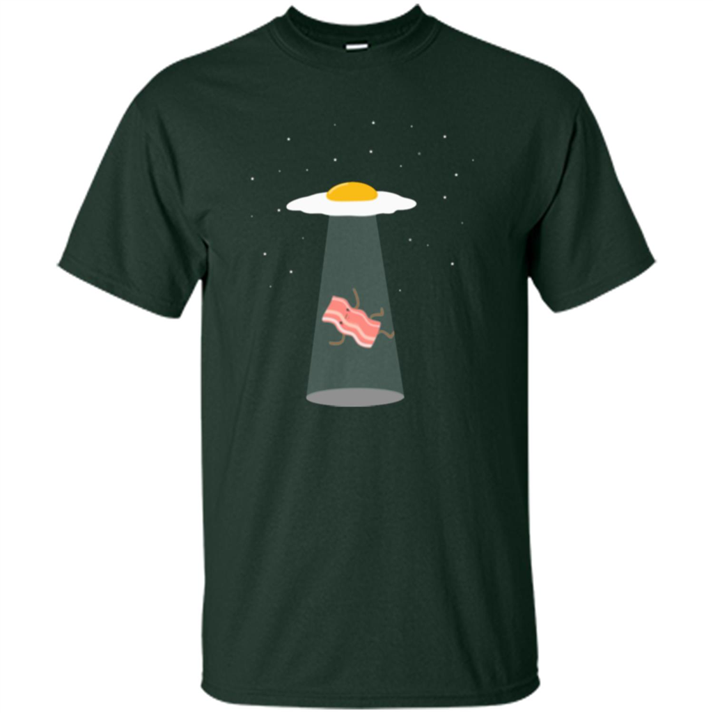 Cute Funny Bacon And Eggs UFO Forest Green