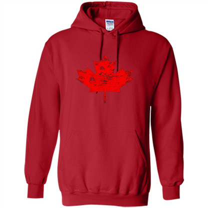 Canada Day T-Shirt. Canada Maple Flag Distressed T-shirt Red