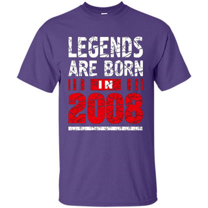 Birthday Gift T-shirt Legends Are Born In 2008 T-shirt Purple