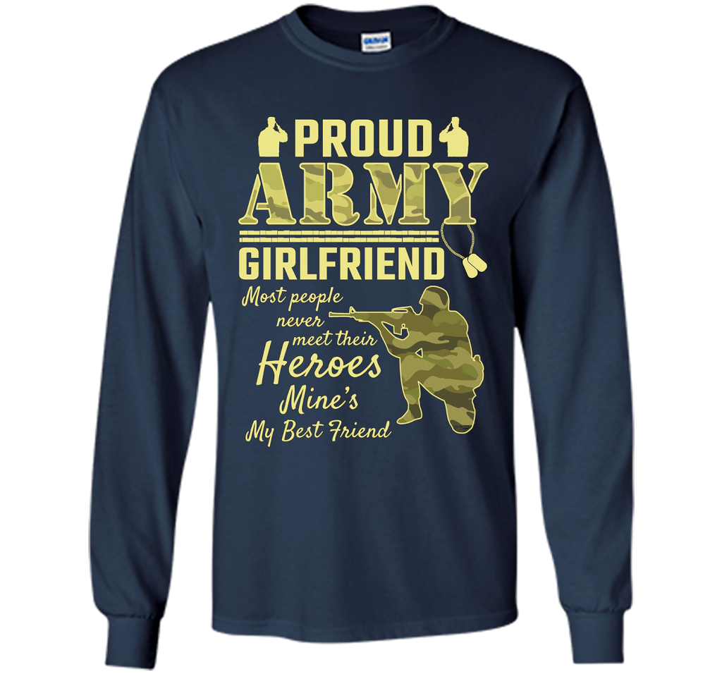 Proud Army Girlfriend T-shirt Navy