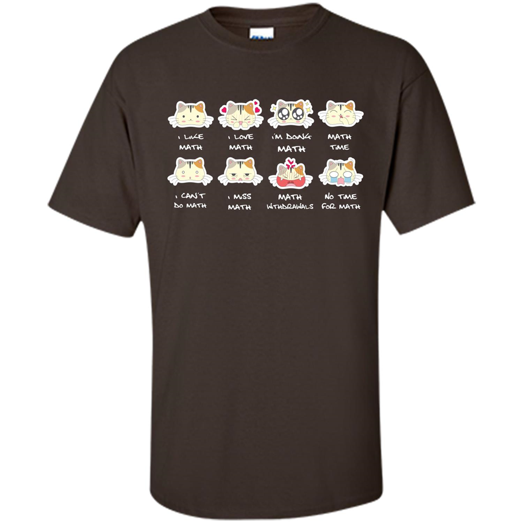 I Love Math T-shirt Cat Emotion Dark Chocolate
