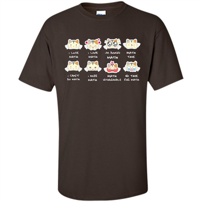 I Love Math T-shirt Cat Emotion Dark Chocolate