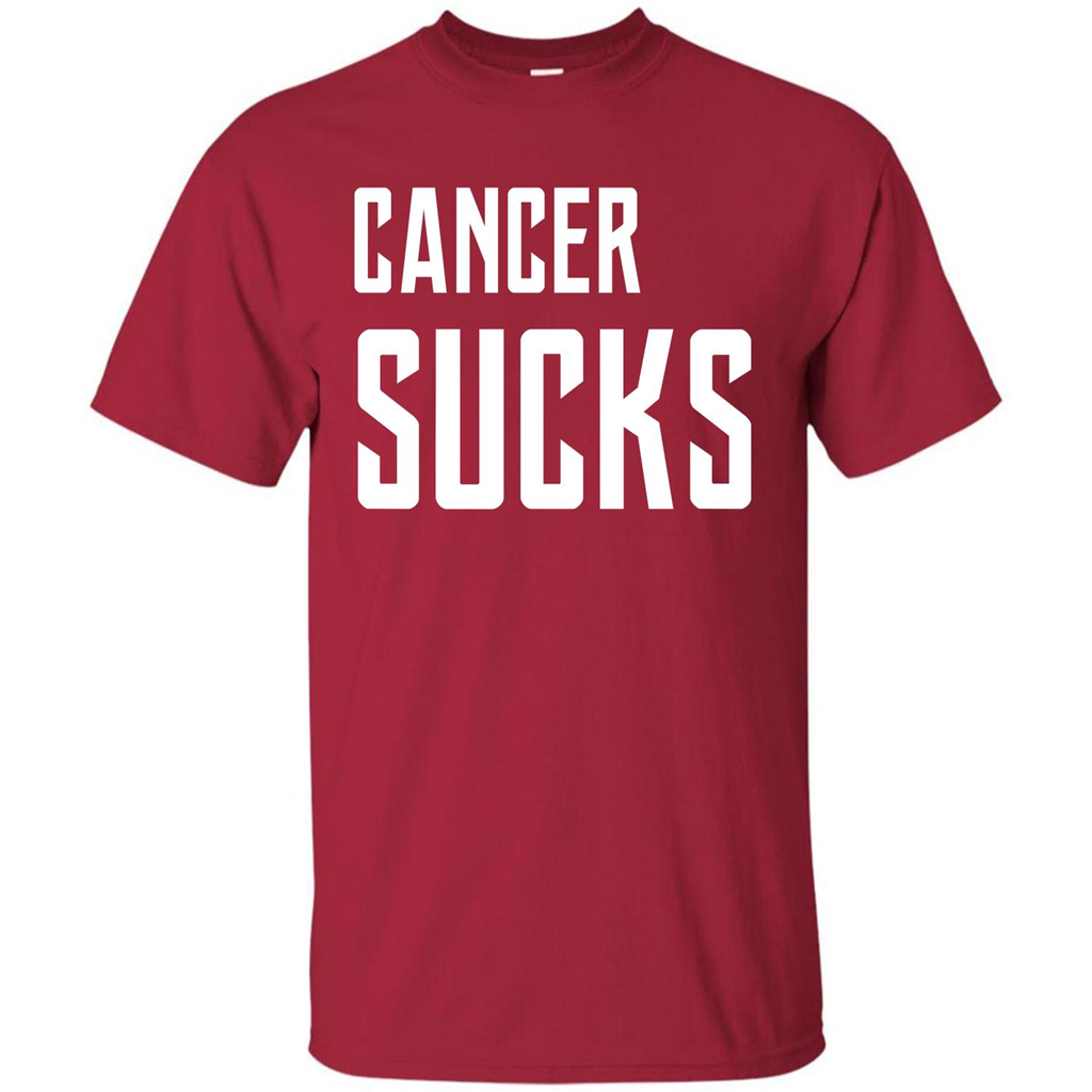 Cancer Sucks T-shirt Cardinal