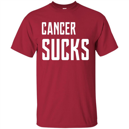 Cancer Sucks T-shirt Cardinal
