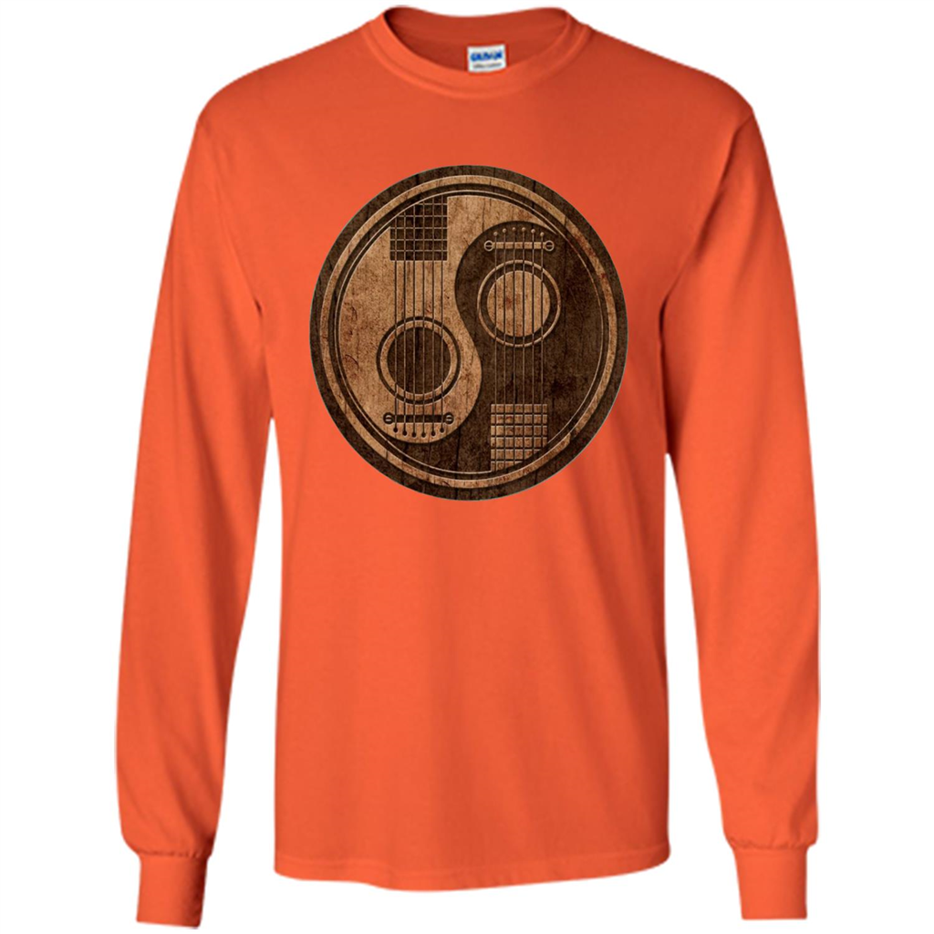 Best gift for Guitar T-shirt Guitar Ying-Yang Gift Orange