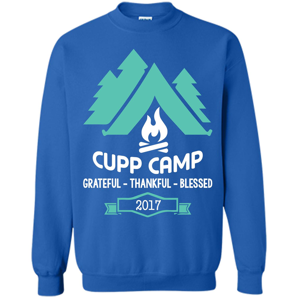 Camping T-shirt Cupp Camp Grateful - Thankful - Blessed 2017 Royal