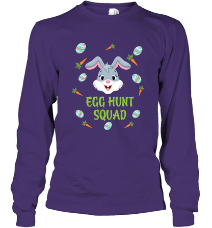 Egg Hunt Squad Happy Easter Day Shirt Long Sleeve T-Shirt Purple