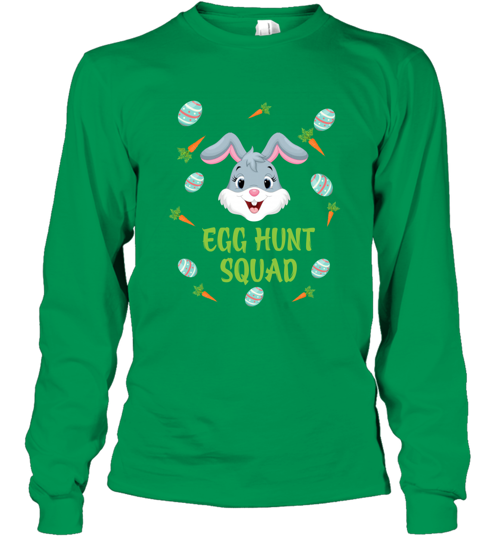 Egg Hunt Squad Happy Easter Day Shirt Long Sleeve T-Shirt Irish Green
