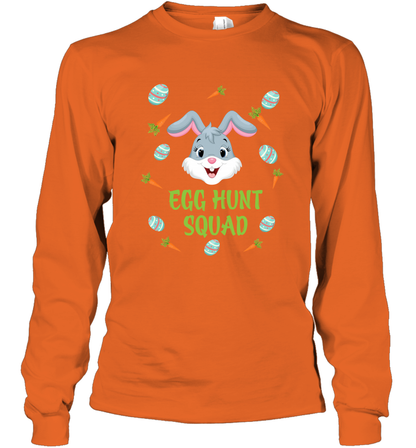 Egg Hunt Squad Happy Easter Day Shirt Long Sleeve T-Shirt Orange