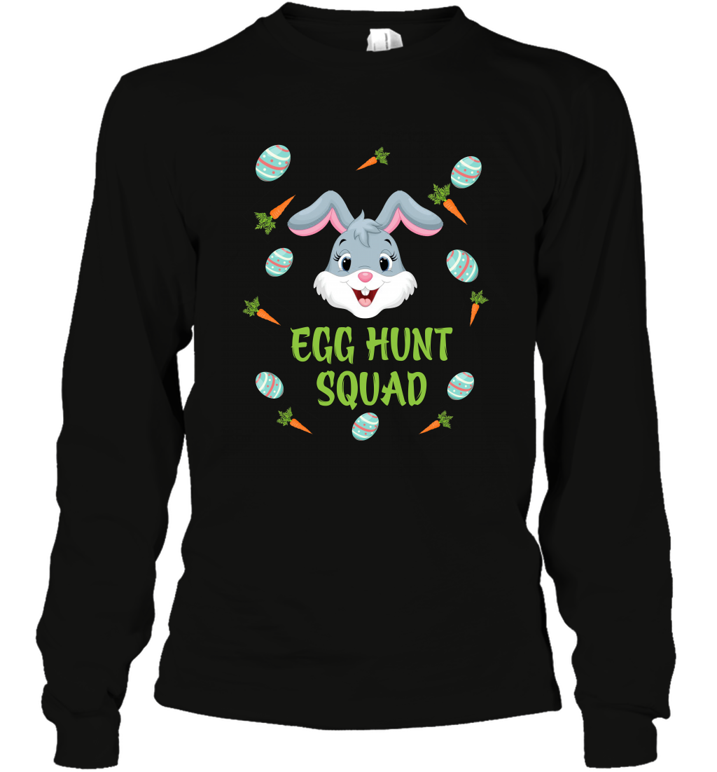 Egg Hunt Squad Happy Easter Day Shirt Long Sleeve T-Shirt Black