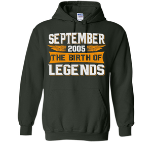 September 2005 The Birth Of Legends - Birthday T-Shirt t-shirt