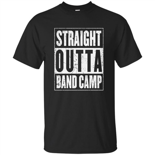 Straight Outta Band Camp T-shirt Camping T-shirt Black