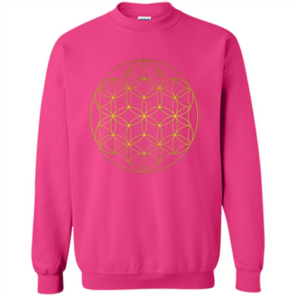 Beautiful Gold Sacred Geometry T-shirt Heliconia