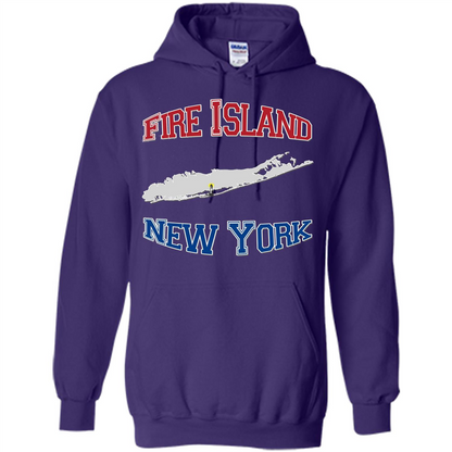 Fire Island New York T-shirt Purple
