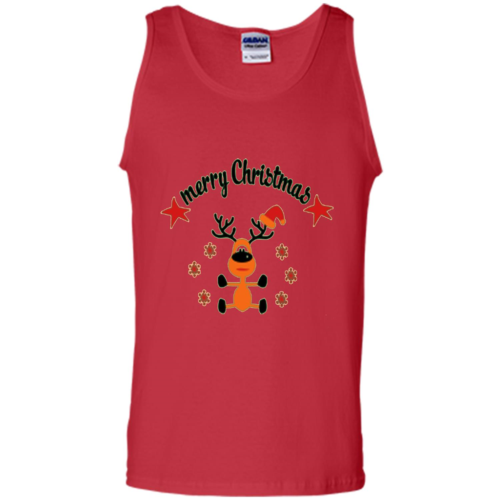 Snowman T-shirt Merry Christmas Red