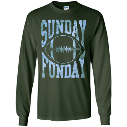 Football T-shirt Sunday Funday Football SeasonT-Shirt Forest Green