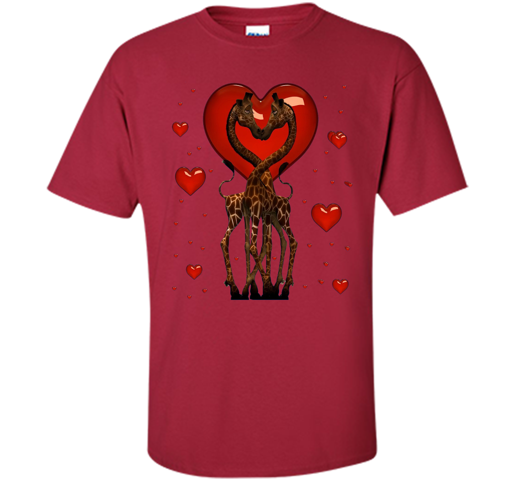 Giraffe Graphic Tee Women Kids Couples Mother's Day Gifts t-shirt Cardinal
