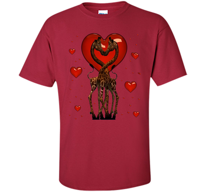 Giraffe Graphic Tee Women Kids Couples Mother's Day Gifts t-shirt Cardinal