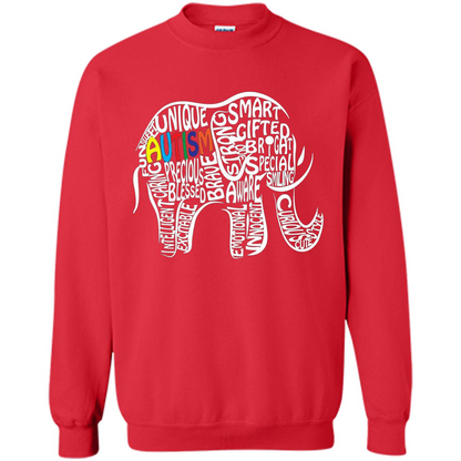 Autism Awareness Elephant T-shirt Red