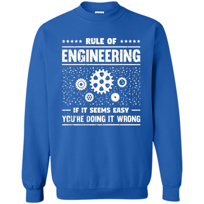 Funny Engineer T-Shirt Rule Of Engineering T-shirt Royal