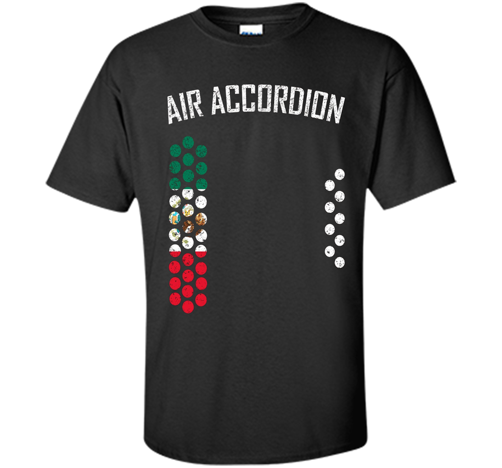 Air Accordion T-shirt The Flag Of Mexico T-shirt Black