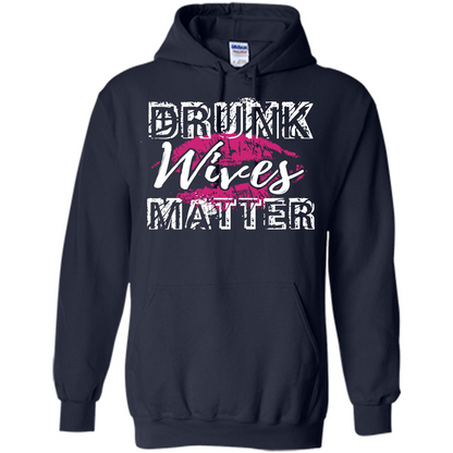 Wife T-shirt Drunk WIves Matter T-shirt Navy