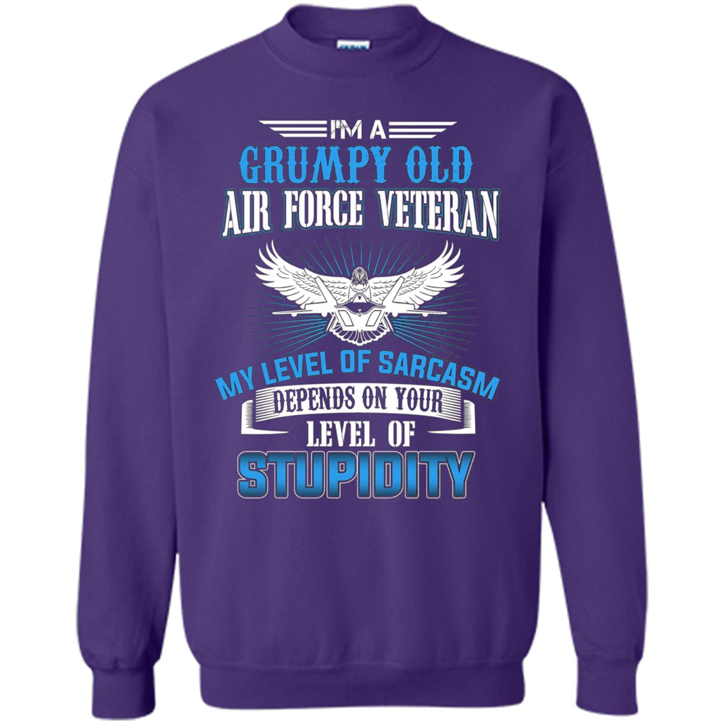 I'm A Grumpy Old Air Force Veteran T-shirt Purple