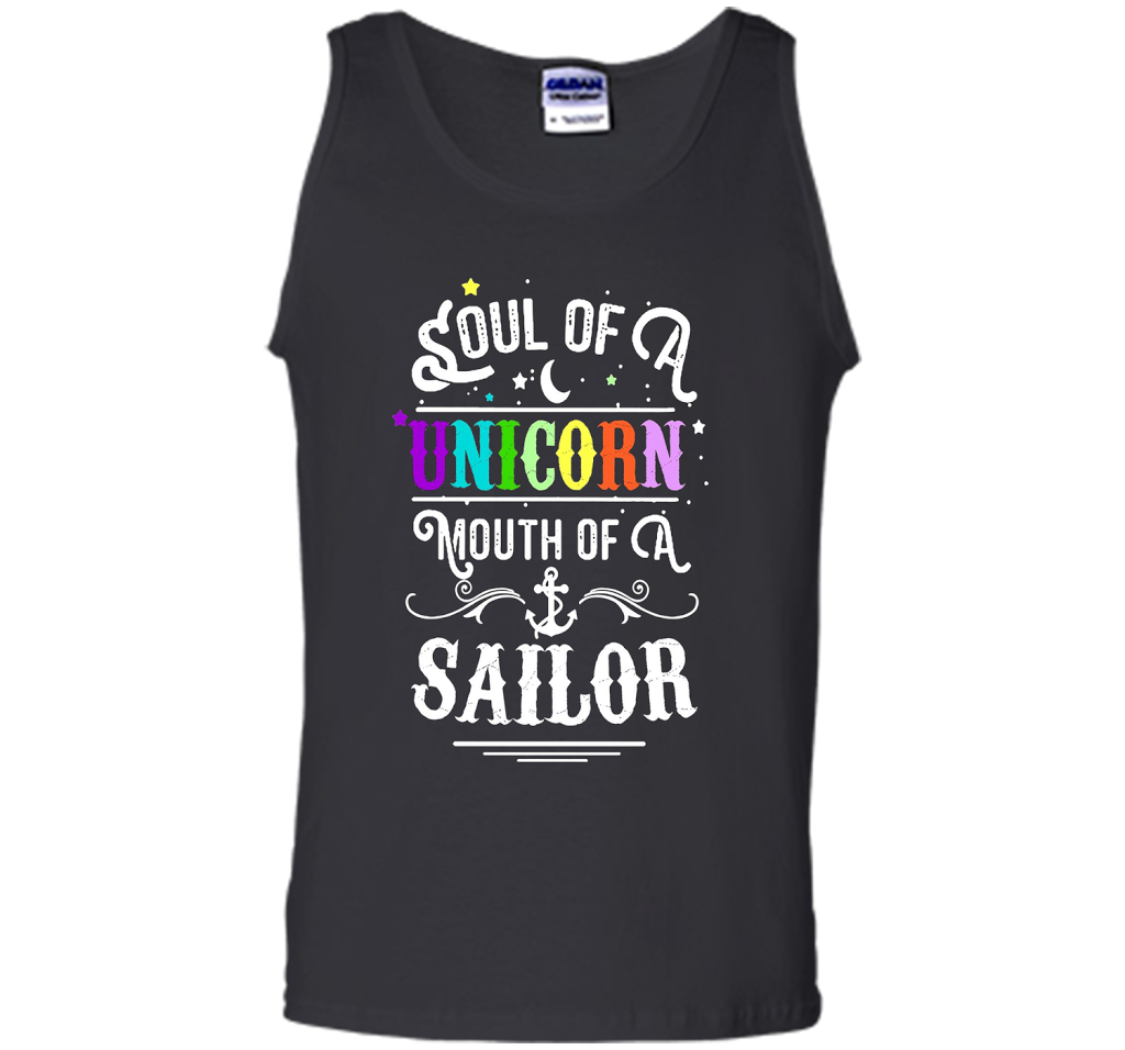 Soul Of A Unicorn Mouth Of A Sailor T-shirt Black