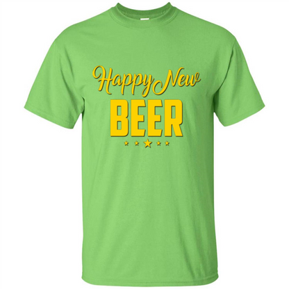 Happy New Beer T-shirt Beer Lover T-shirt Lime