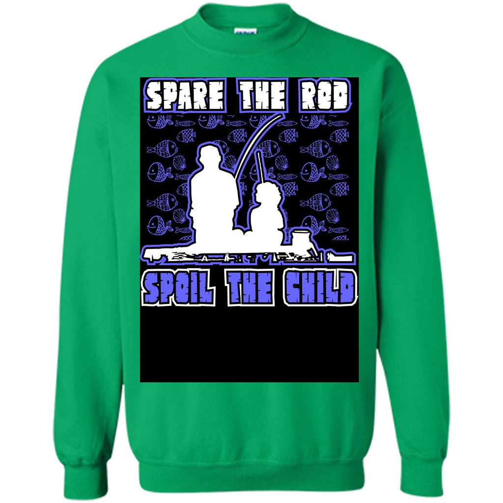 Fishing T-shirt Spare The Rod Spoil The Child T-shirt Irish Green