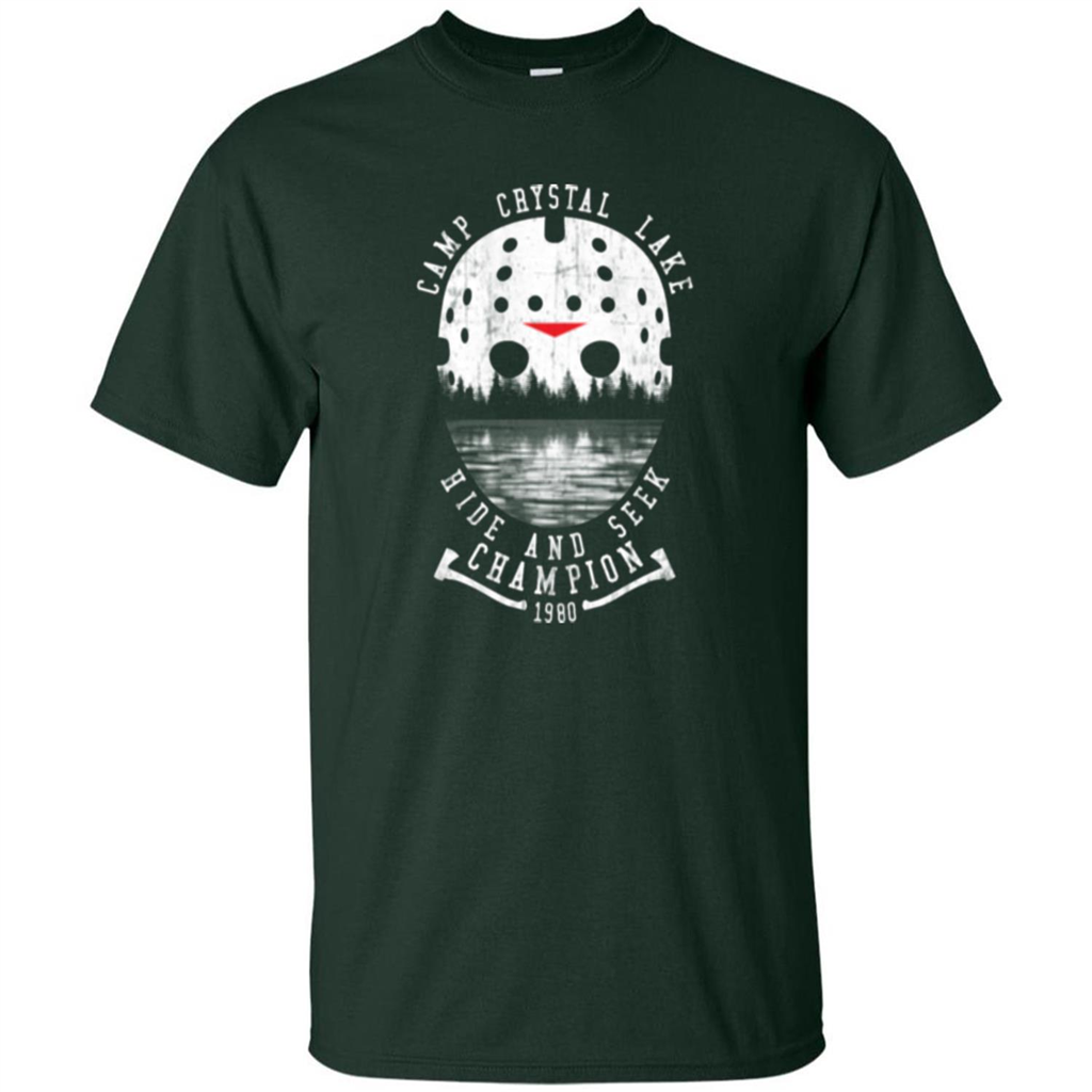 Camp Crystal Lake T-shirt Hide And Seek Champion 1980 Forest Green