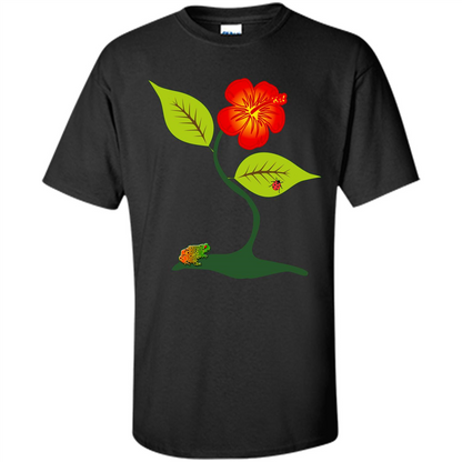 Plant And Flower T-Shirt Black