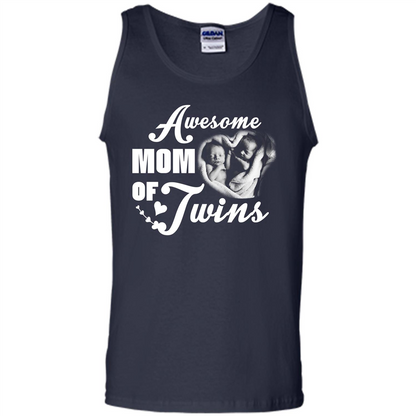 Mommy T-shirt Awesome Mom Of Twins Navy