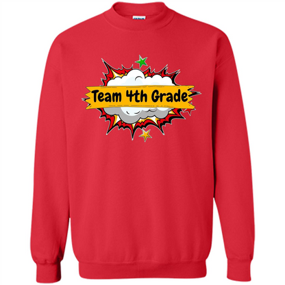 Team 4th Grade T-shirt Back To School Teacher Student T-shirt Red