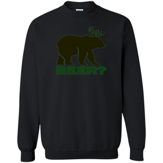 Bear Deer Bear Beer Funny T-shirt Black