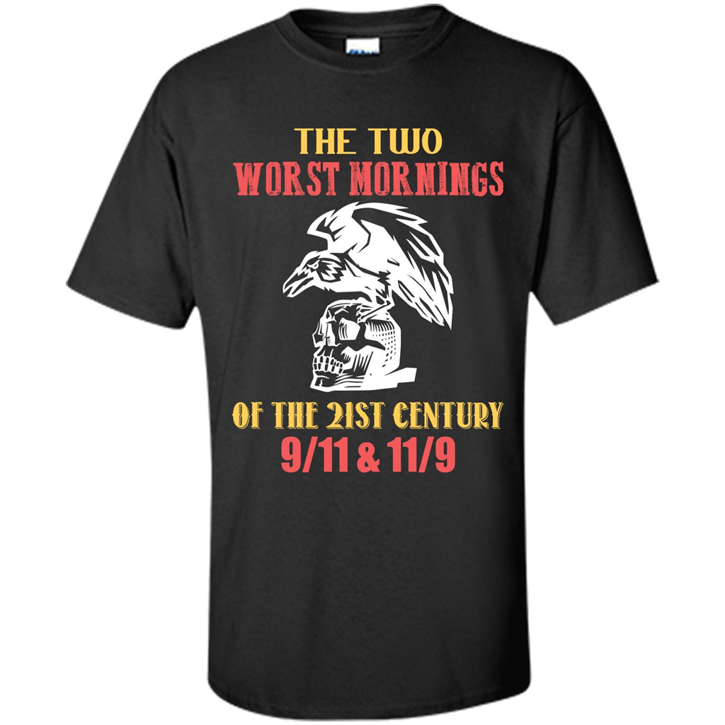 The Two Worst Mornings Of The 21st Century 9-11 and 11-9 T-shirt Black