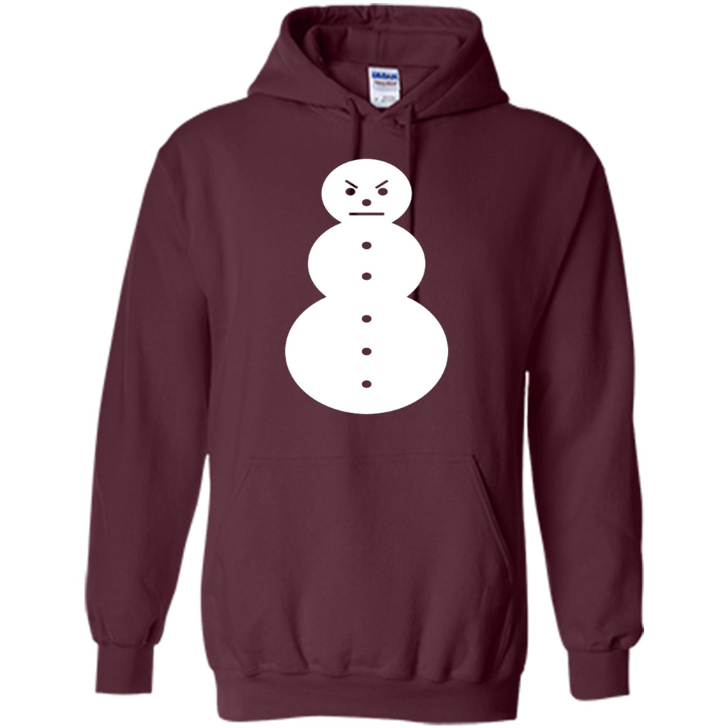 Christmas T-shirt Angry Snowman T Shirt Maroon