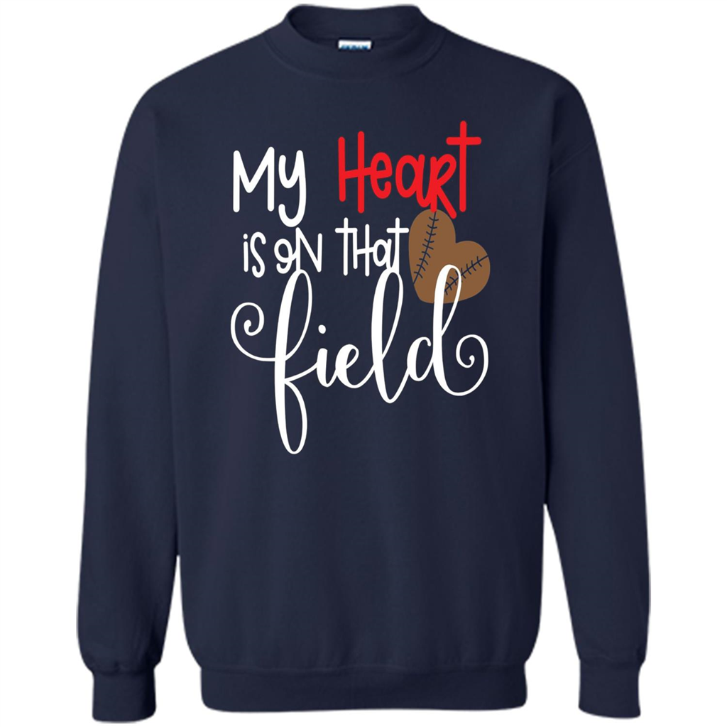 My Heart Is On That Field Football T-shirt Navy