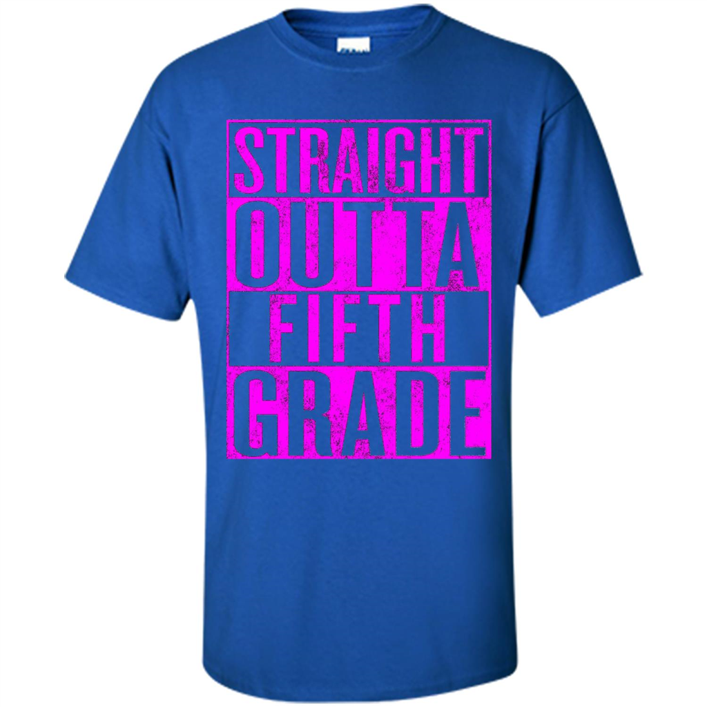Straight Outta Fifth Grade T-shirt School Day T-shirt Royal