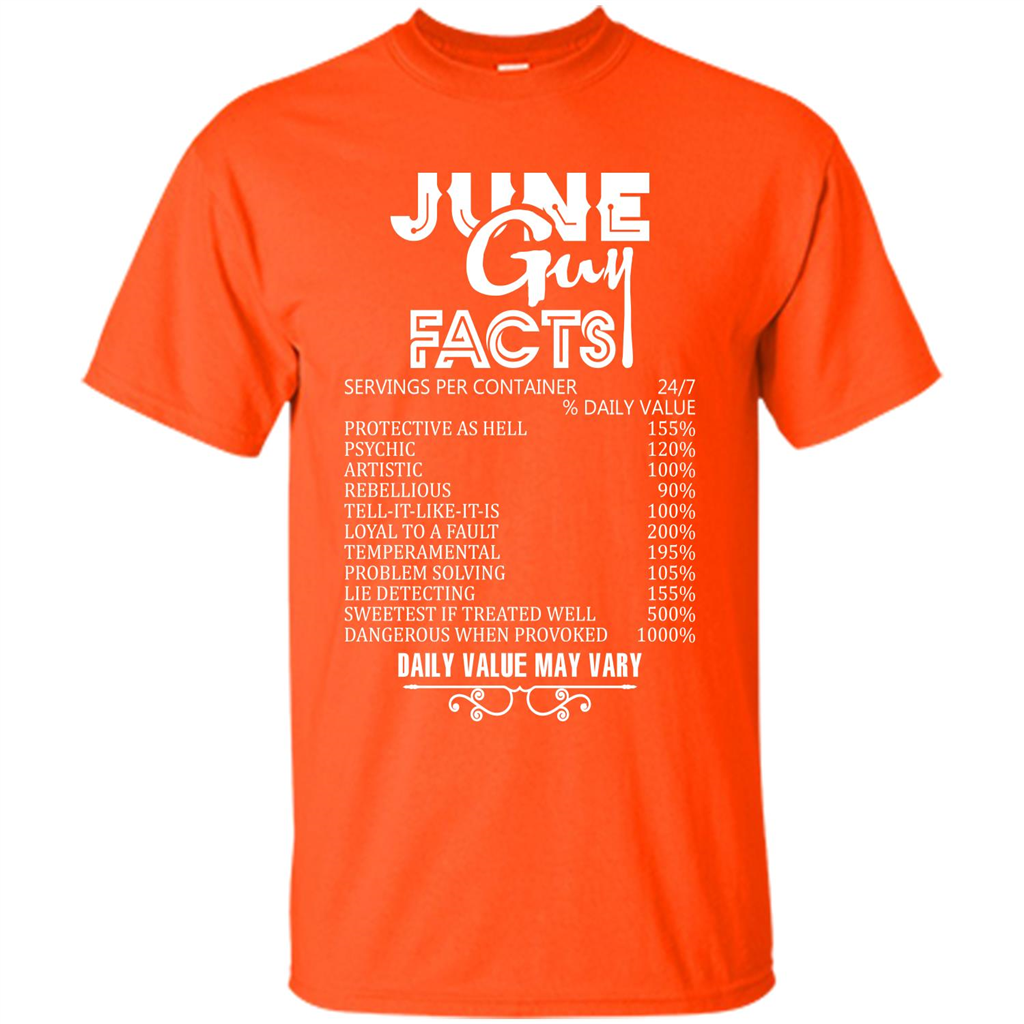 June Guy Facts T-shirt Orange