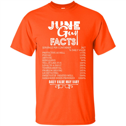 June Guy Facts T-shirt Orange