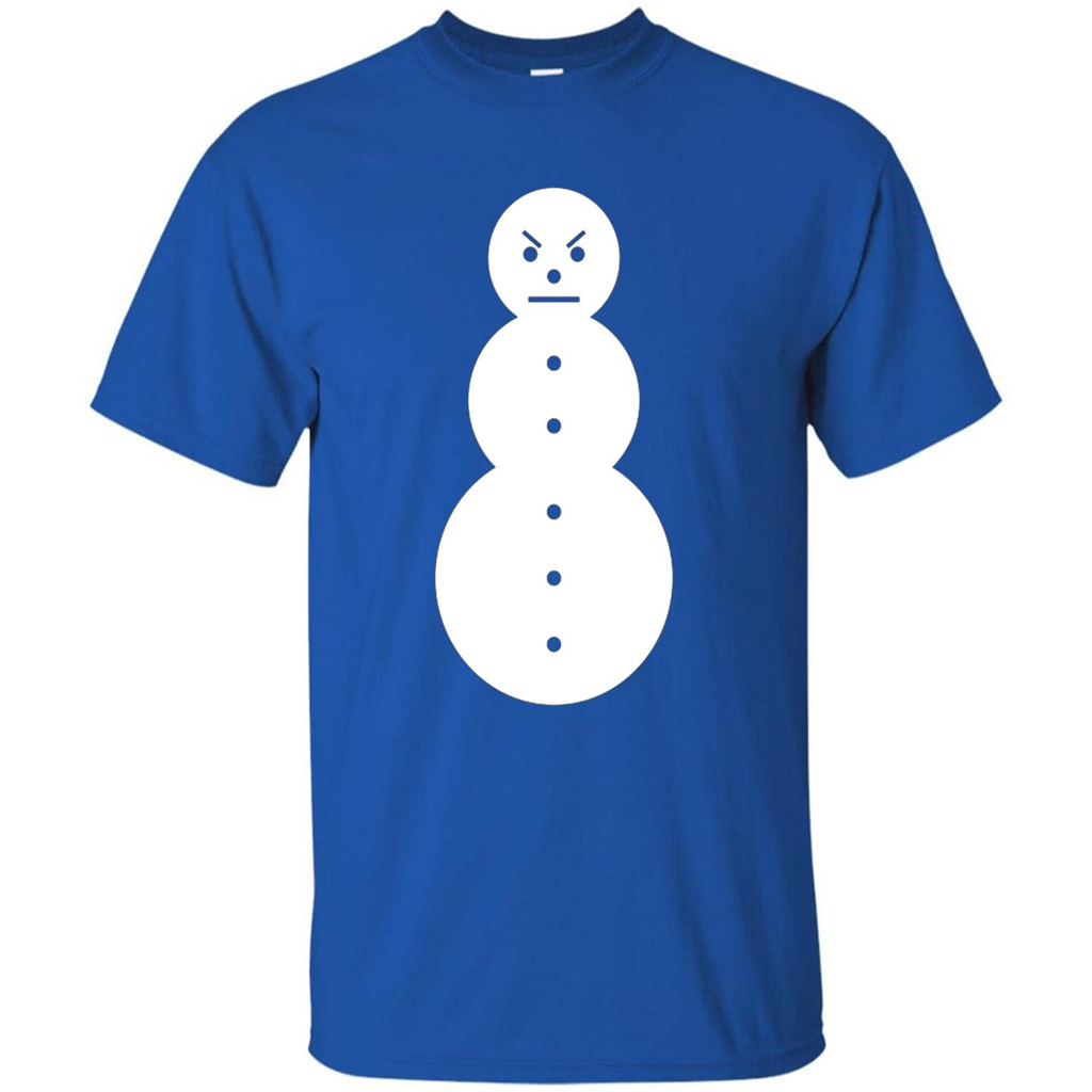 Christmas T-shirt Angry Snowman T Shirt Royal